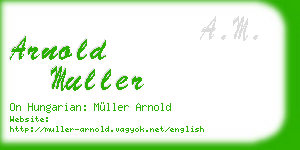 arnold muller business card